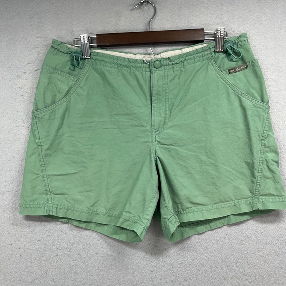 Columbia Pants - Columbia Shorts Women Medium Green Gorpcore Granola Outdoor Utility Hiking Trail